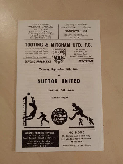 Tooting & Mitcham Utd (A) - RLP - Horsham Football Club