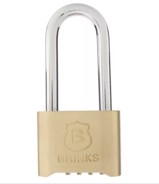 Brinks 665-50052, 1-7/8” 48mm Resettable Combo Padlock 2” Shackle Packaging Vary