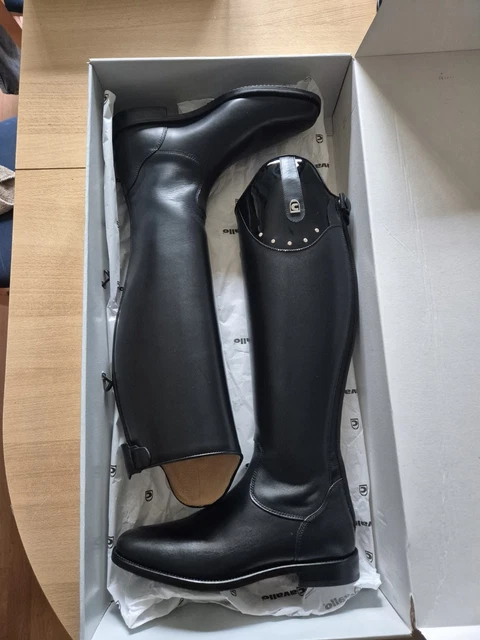 Leder Kinderreitstiefel Gr 37 Reitstiefeletten Damen QHP Kinder