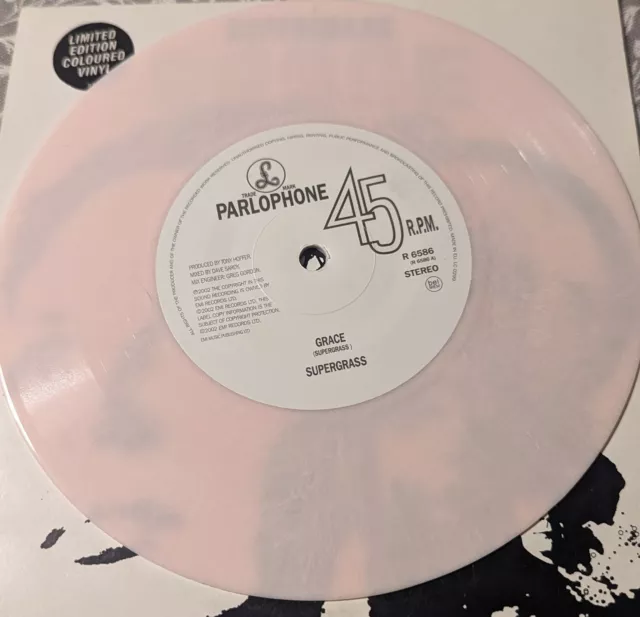 Supergrass - Grace Ltd Ed Pink vinyl 7".  Original 2002