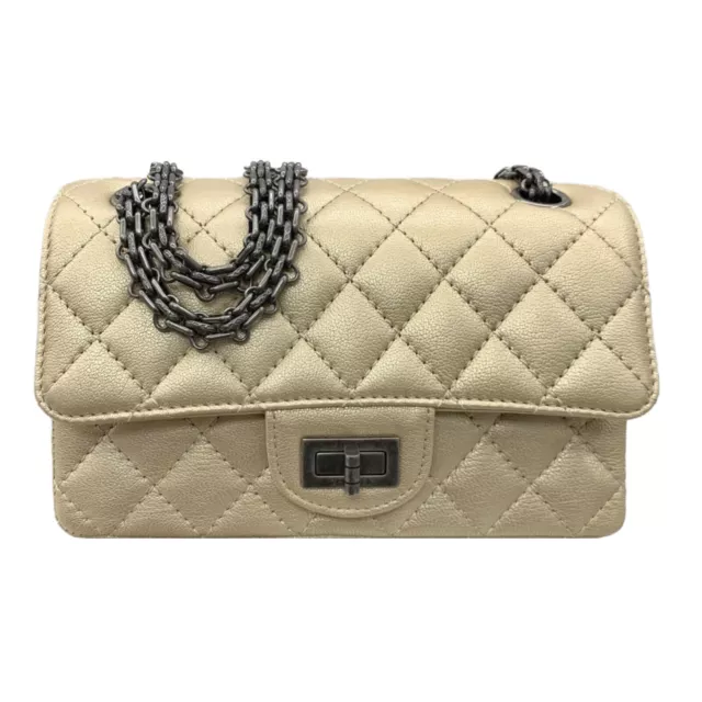 CHANEL CLASSIC REISSUE 2.55 Flap Quilted Calfskin 226 Navy Blue