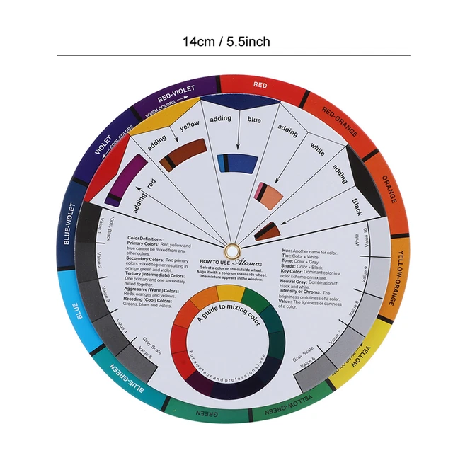 TATTOO INK COLOR Wheel Chart Tattoo Pigment Mix Color Guide For