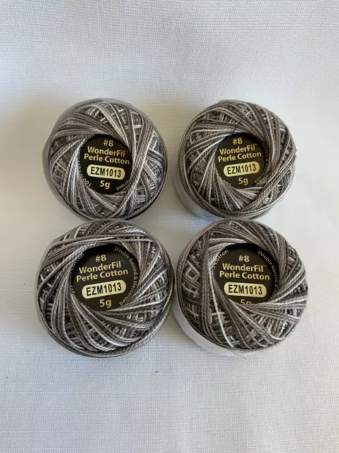 Wonderfil Eleganza Perle Cotton Thread #8 EL5GM1013 Patinated Leather gray shade