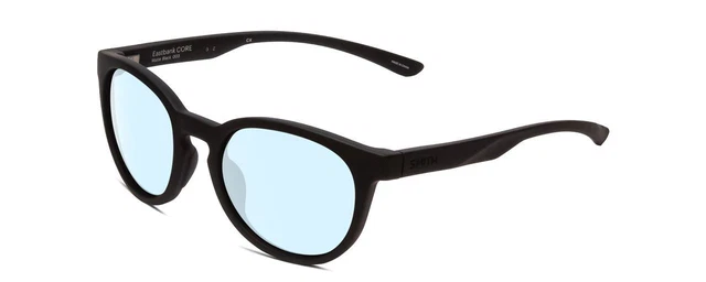 Smith Optics Eastbank Core Unisex Rund Blau Licht Brille Mattschwarz 52 MM