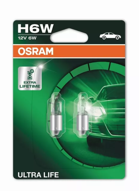 2x OSRAM H6W 6W ULTRA LIFE BIRNE  BLINKLEUCHTE STANDLICHT RÜCKLICHT 101182