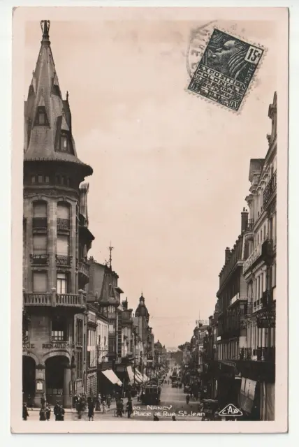 NANCY - Meurthe et Moselle - CPA 54 - Place et rue St Jean in 1930