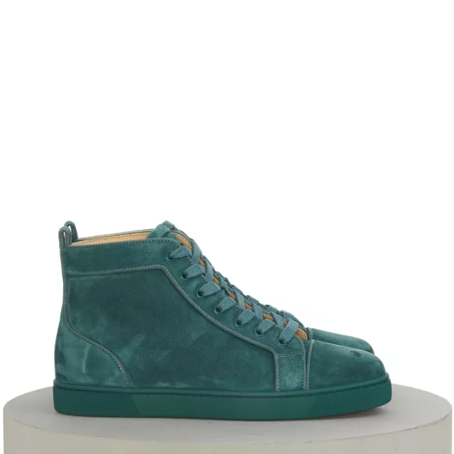 CHRISTIAN LOUBOUTIN 895$ Louis Orlato High Top Sneaker In Verveine Green Suede