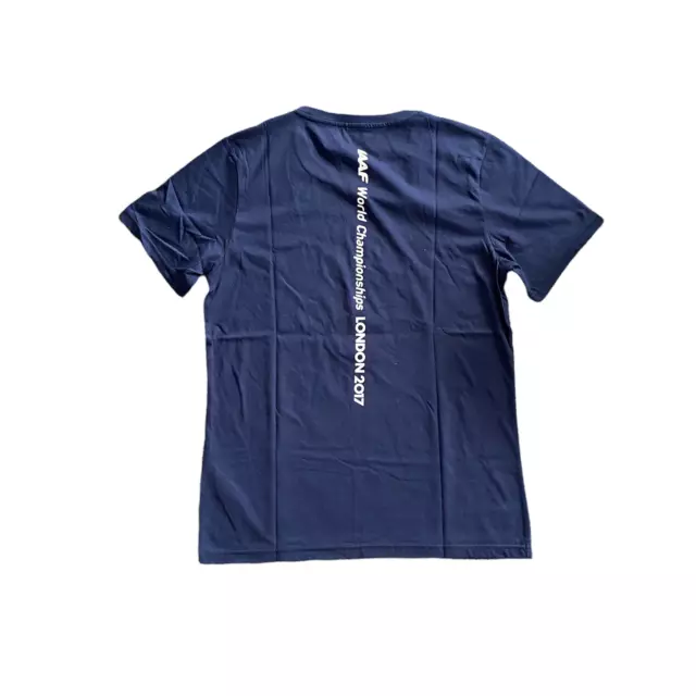 Asics Men's Navy T-Shirt (Size S) IAAF World Championship London Top - New 2