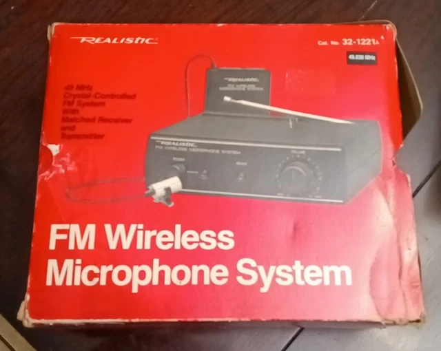 VINTAGE RADIOSHACK FM Wireless Microphone System Used Tested Fast