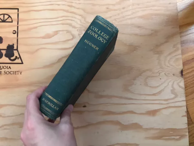 College Zoology by Robert W Hegner 1916 Hardcover Antique Book