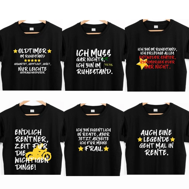 RENTNER SPRÜCHE TSHIRT Fun Ironie Sarkasmus lustig witzig Büro