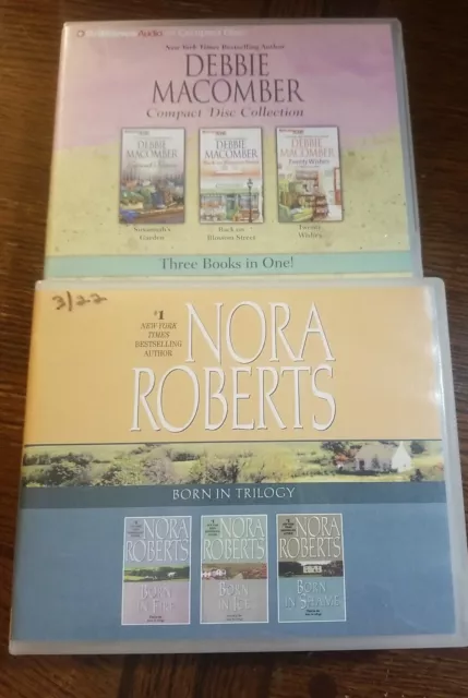 Lot Of 2 Audiobooks (6 Books Total) Nora Roberts &Debbie Macomber Approx 35 Hrs