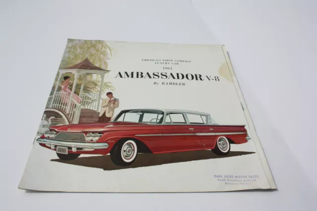 Auto Brochure - American Motors - Rambler -  Ambassador V-8 1961 (AB384) - OS