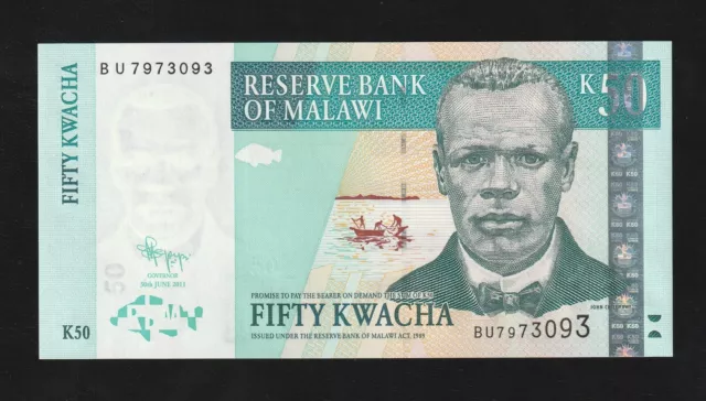 Malawi 50 Kwacha, 2011, P-53, Uncirculated Banknote