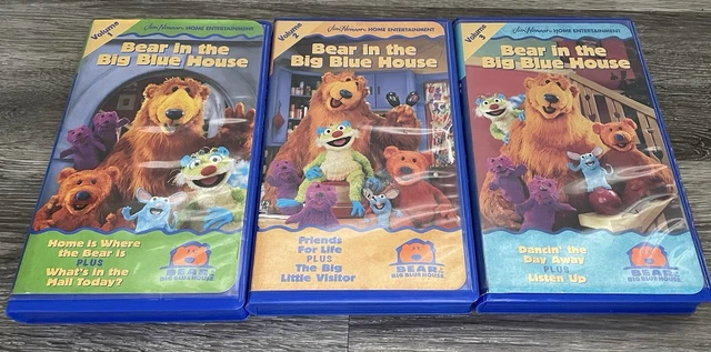 BEAR IN THE Big Blue House Volumes 1,2,3 VHS Tapes In Cases 1998 Jim ...