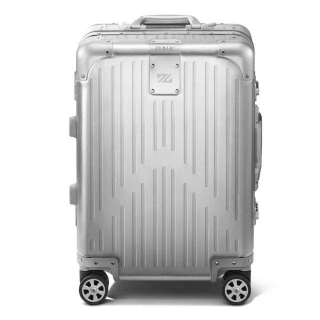 ZEBAR® Original Cabin SILVER Trolley Alu 55x40x23 Travel, Suitcase Reisekoffer