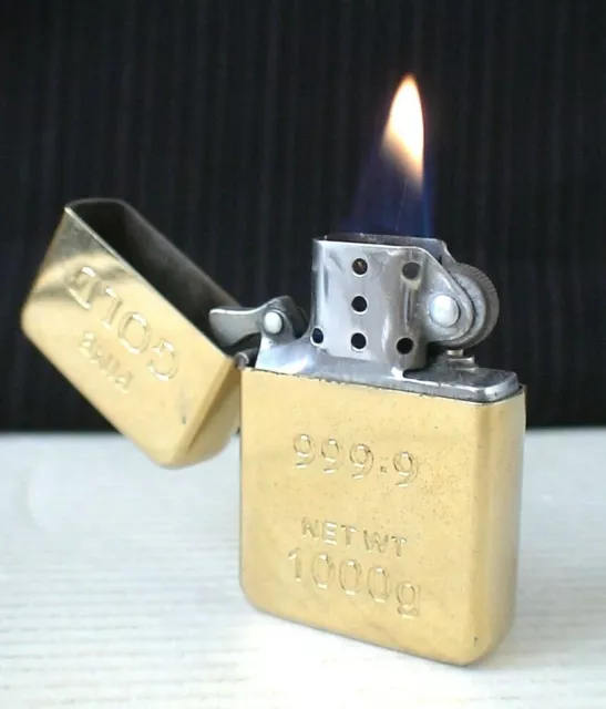 Briquet ancien Tempête TRISTAR Lingot design Lighter Feuerzeug Accendino