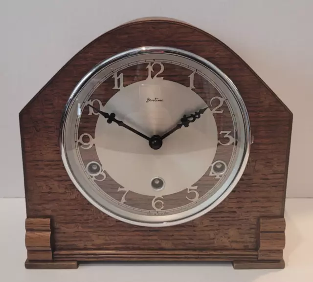 Antique c1930’s British Bentima & Perivale Westminster Chiming Mantel Clock