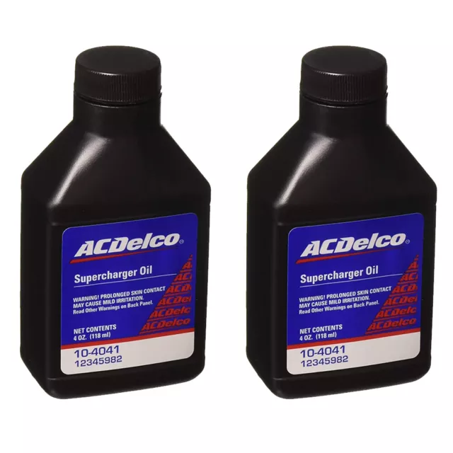 2X Acdelco Supercharger Oil For Mini Cooper S Cadillac Chevrolet 118Ml 12345982