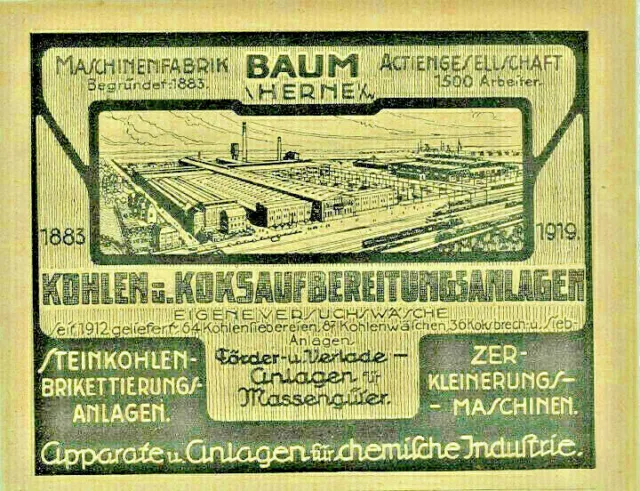 Lot 10 Schüchtermann & Kremer Baum AG für Aufbereitung Dortmund Aktie 1941 Herne