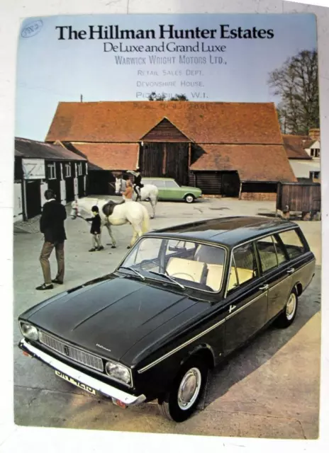 HILLMAN HUNTER ESTATES Car Sales Brochure May 1971 #2604/H/1/30