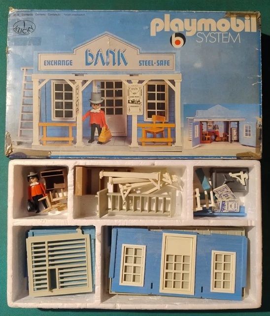 LOT DE PLAYMOBIL Exchange Bank Steel Safe Western Vintage Rare EUR 64,90 - FR