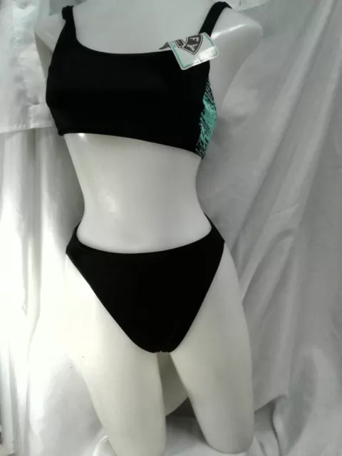 New Old Stock SEXY 80s/90s Vintage black Ruffle Thong Bikini