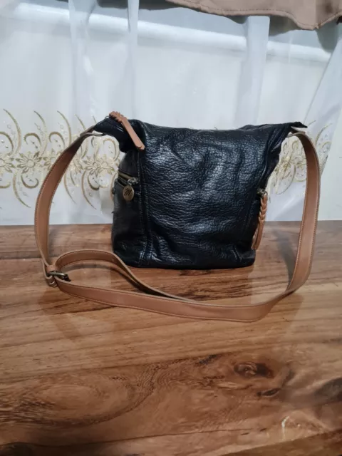 MANTARAY DEBENHAMS BLACK Soft leather handbag shoulder Medium bag 20.00 PicClick UK