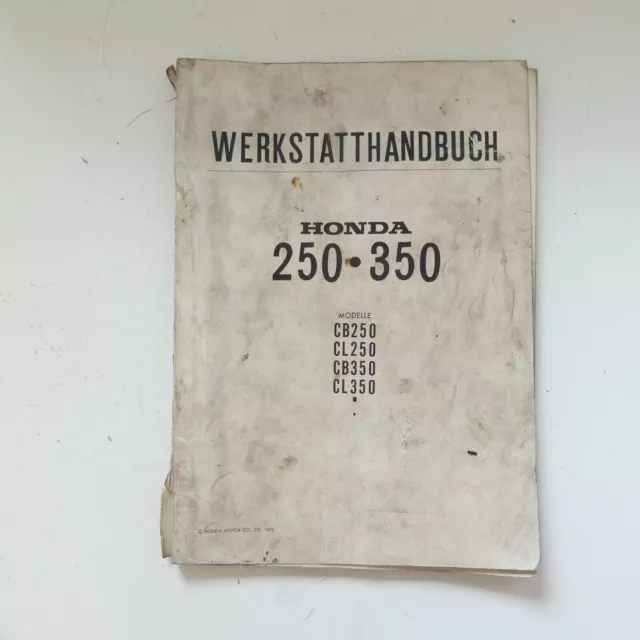 org Honda CB CL 250 350 Werkstatthandbuch Reparaturanleitung Handbuch A1250