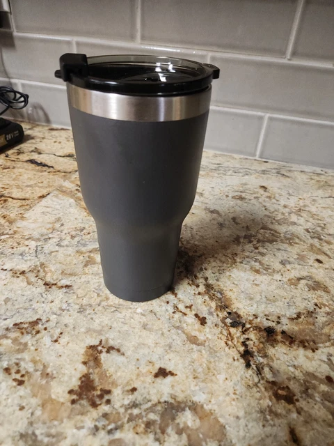 Preowned Rtic 20 Oz Gray Tumbler Vacuum Insulated Hot Cold Double Wall With Lid