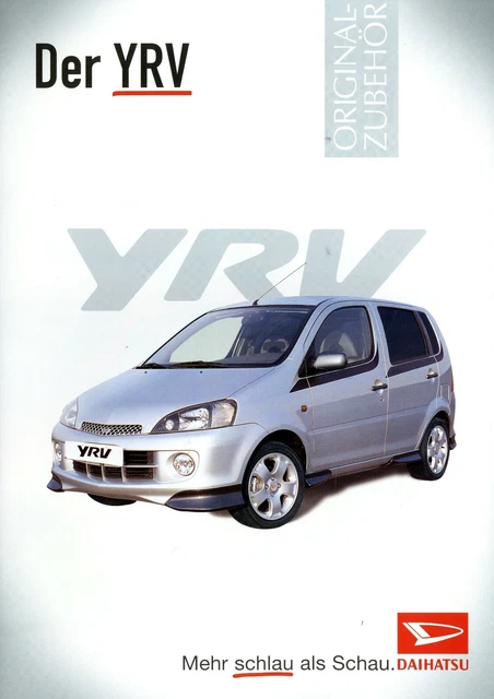 Daihatsu YRV Zubehör Prospekt 2003 6/03 D brochure accessories catalogue Katalog