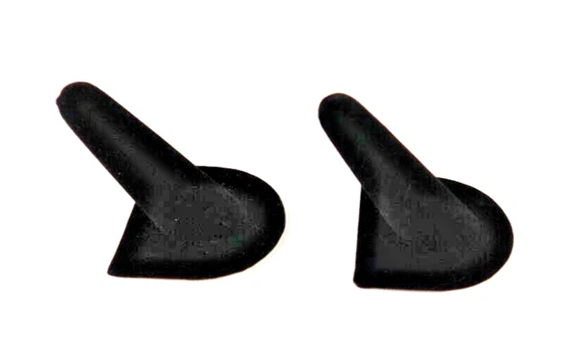 Two Black Velvet Single Ring Jewelry Display Holder One Finger Stand Showcase