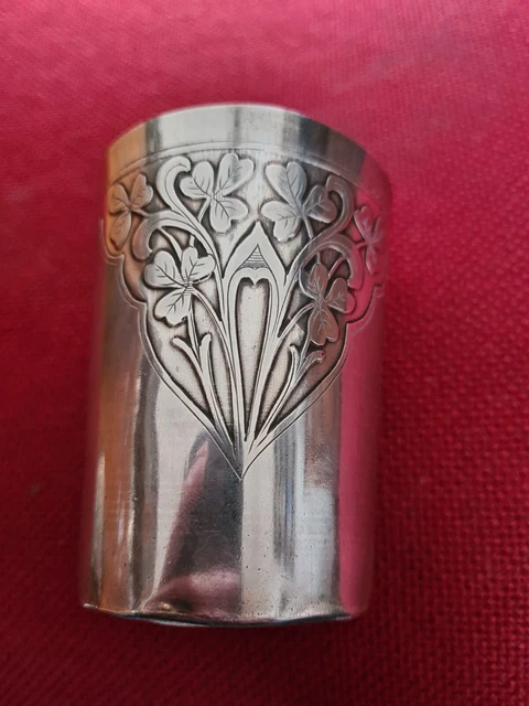 GOBELET TIMBALE EN Argent Massif Art Nouveau Poincons A T . 84 ,88 ...