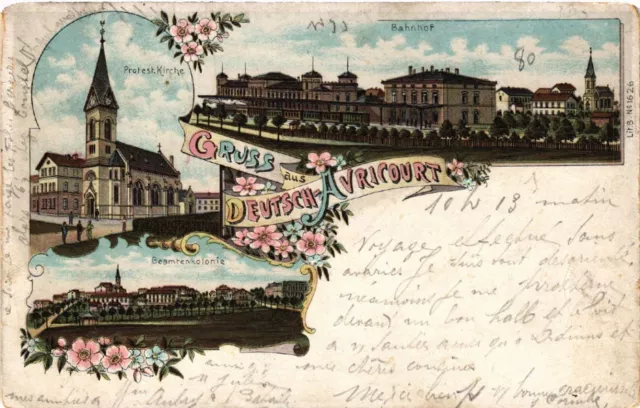 CPA AK AVRICOURT-ALLEMAND DEUTSCH-AVRICOURT Bahnhof Gare Scenes (388060)