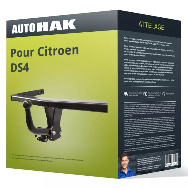 Attelage pour Citroen DS4 démontable avec outil Auto Hak TOP
