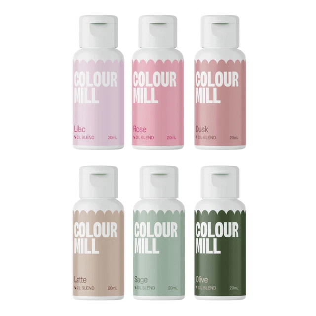 Color Mill Set di coloranti alimentari 6 x 20 ml - Colori botanici
