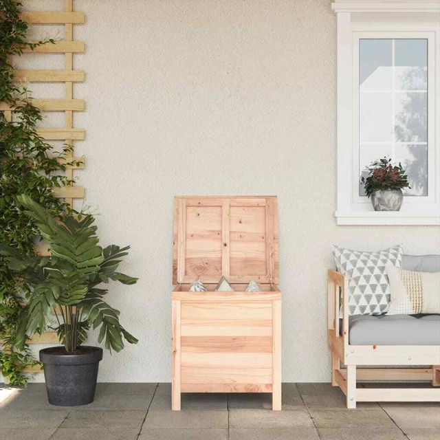 CIADAZ Gartentruhe 50x49x56,5  Massivholz Tanne, Gartenschrank, Gartenbox, B0I1