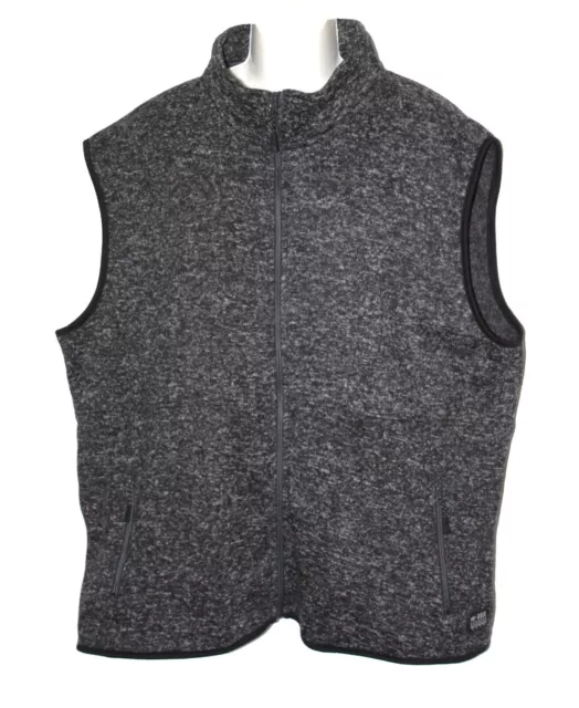 DBK Mens Size 5XL Fleece Vest/Sleeveless Jacket Grey Marle Pockets Full Zip