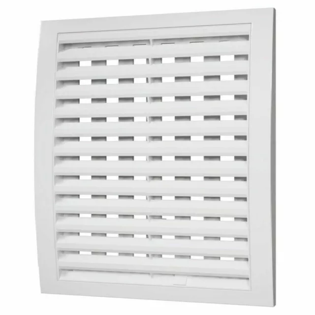 White Air Vent Grille with Adjustable Shutter Wall Ducting Ventilation Cover