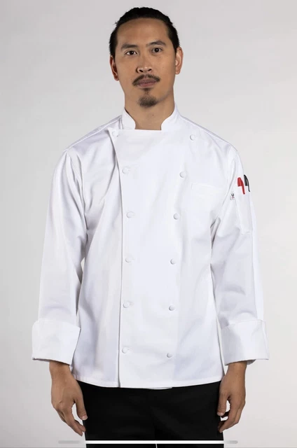 Uncommon Threads CHEF COAT White Unisex Size Medium Cotton Cooks Kitchen NEW NOS
