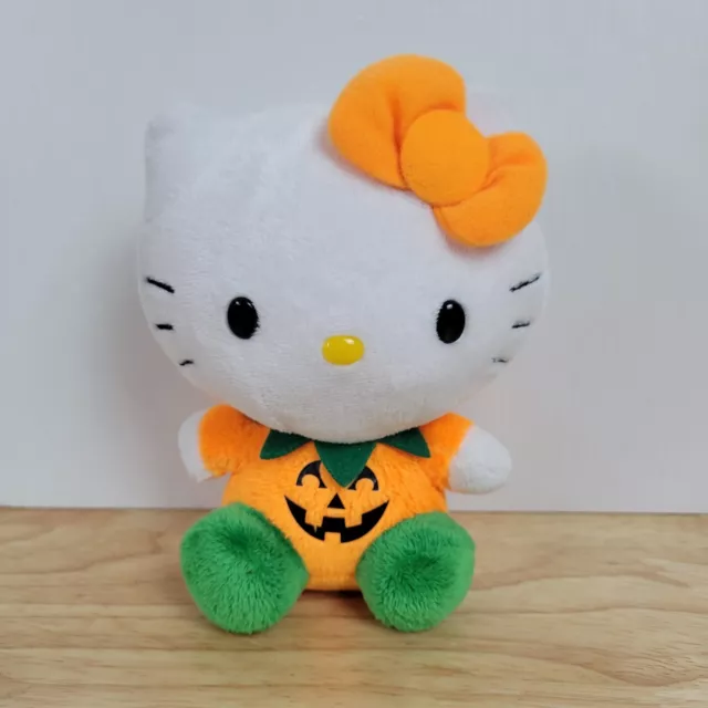 Ty Beanie Babies Hello Kitty Pumpkin Sanrio 2012 Halloween 6" inch Plush