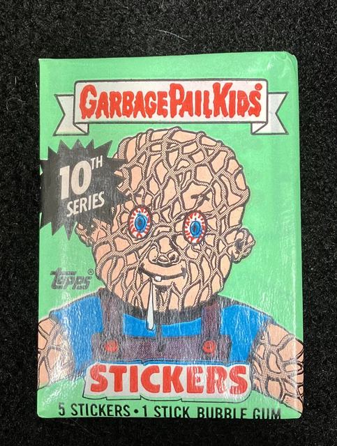Unopened Wax Pack of Garbage Pail Kids Series 10 Cards Stickers GPK Sealed 1987