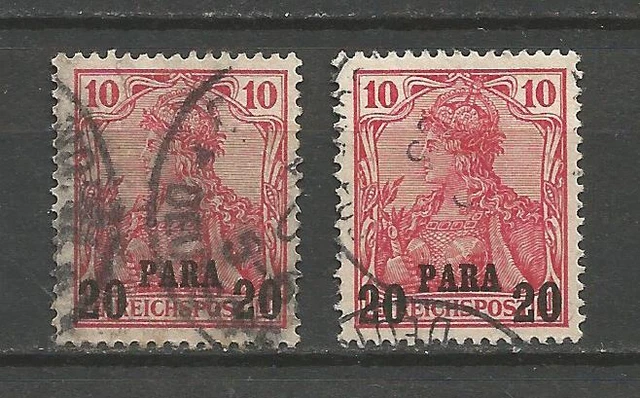 Deutsches Reich auslandspostamter kolonien Türkei 1900 Mi 13a 13b?
