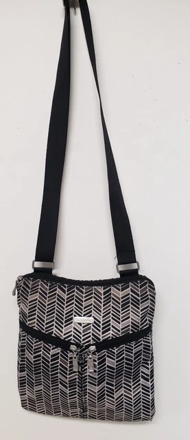Baggallini M Crossbody Shoulder Purse Bag Double Front Pockets Zip Closure VGUC
