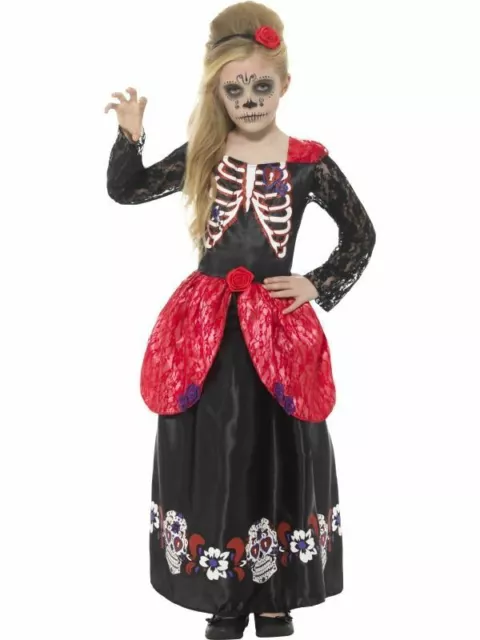 Ragazze Deluxe Giorno Dei Morti Costume Bambini Carino Costume da Halloween