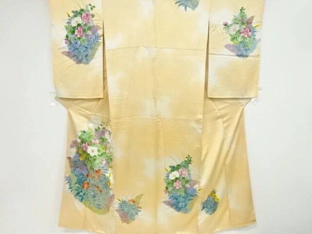 42848# Japanese Kimono / Kimono / Embroidery / Floral Plants With Bird