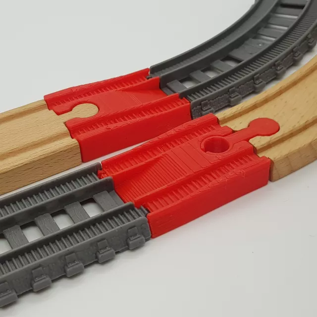 Thomas Trackmaster 2014> to Wooden Track Adapters x2 - Various Colours Available