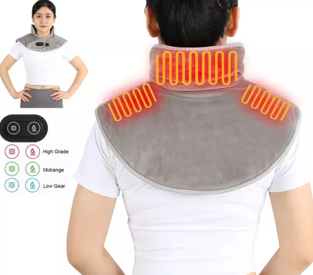 Electric Heating Shoulder Pad USB Heated Neck Wrap Neck Brace Relieve Fatigue US