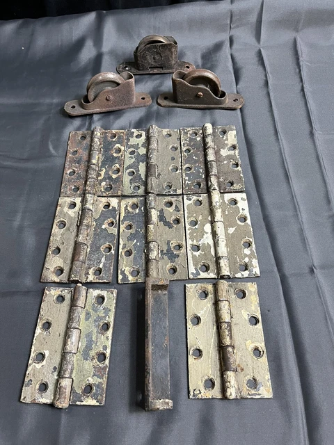 Vintage Pocket Door Rollers And Door Hinges Hardware