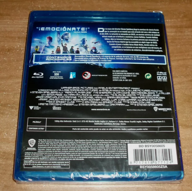 Ready Player One Blu-Ray Neuf Scellé Action Science Fiction (Sans Ouvrir) R2 2